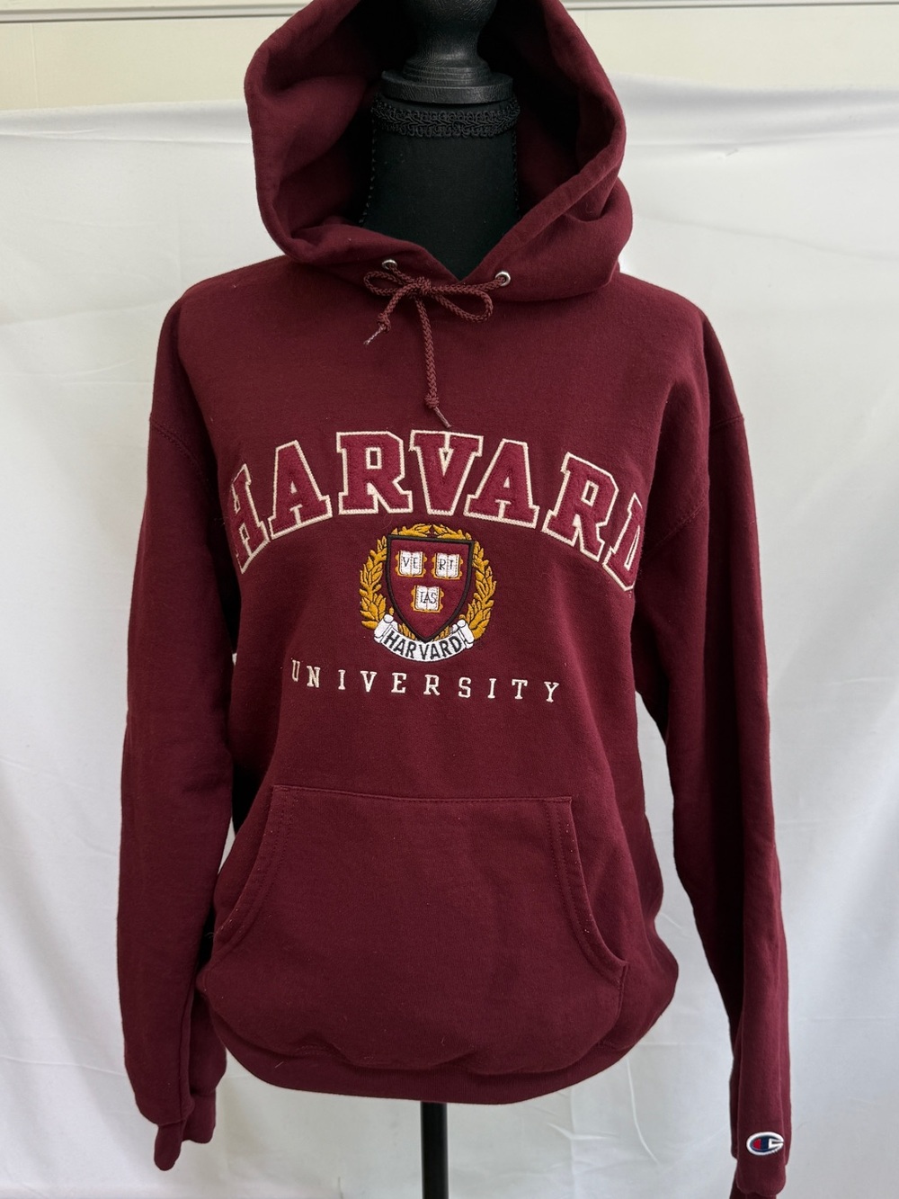 Champion Maroon Harvard University Pullover Hoodie
